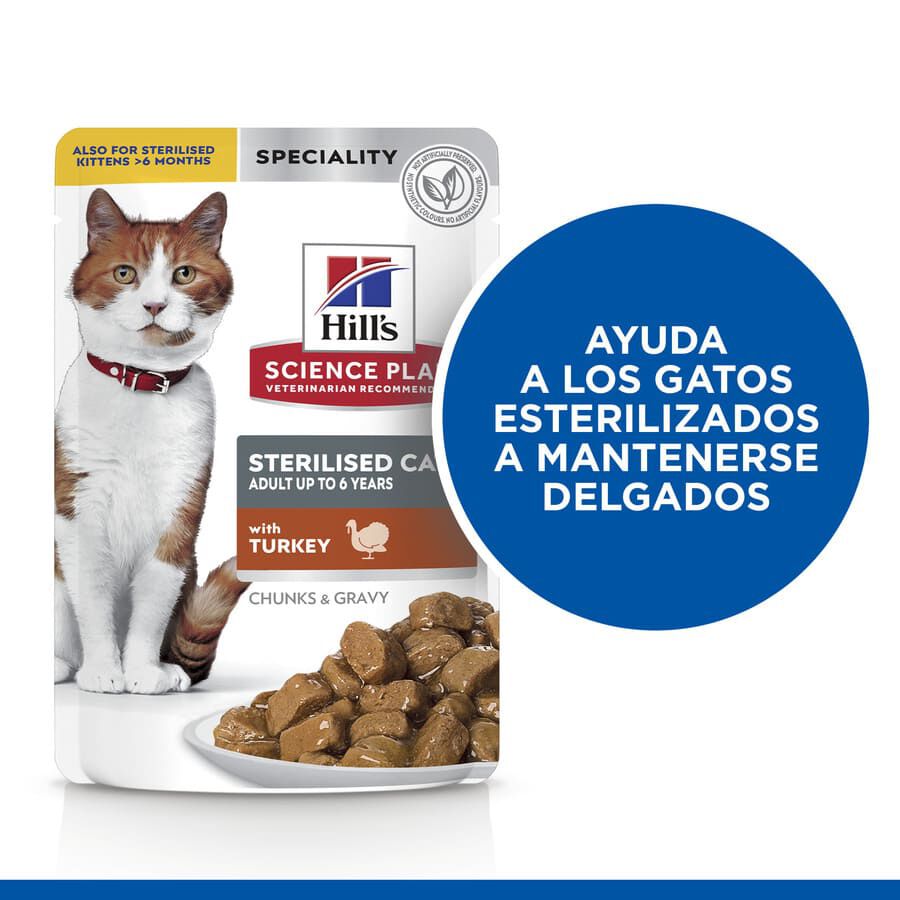 85 g Hill's Science Plan Sterilised Young Adult Peru em Molho saquetas para gatos, , large Imagem n&uacute;mero 4